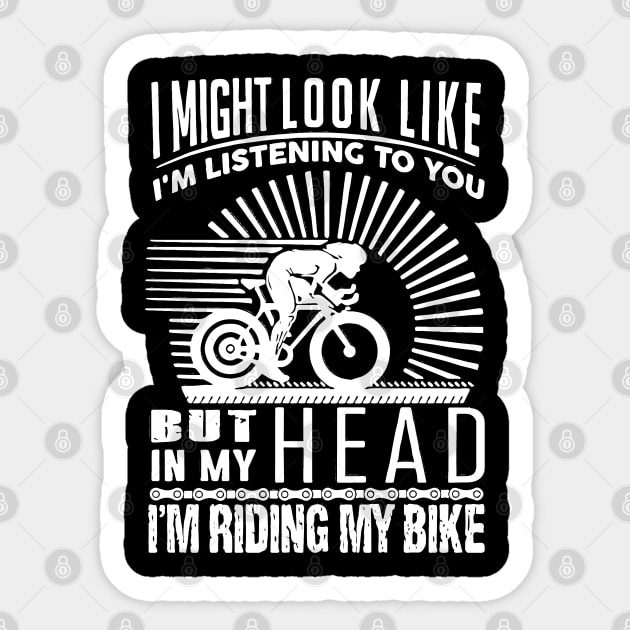 I'm Riding My Bike Sticker by fabecco